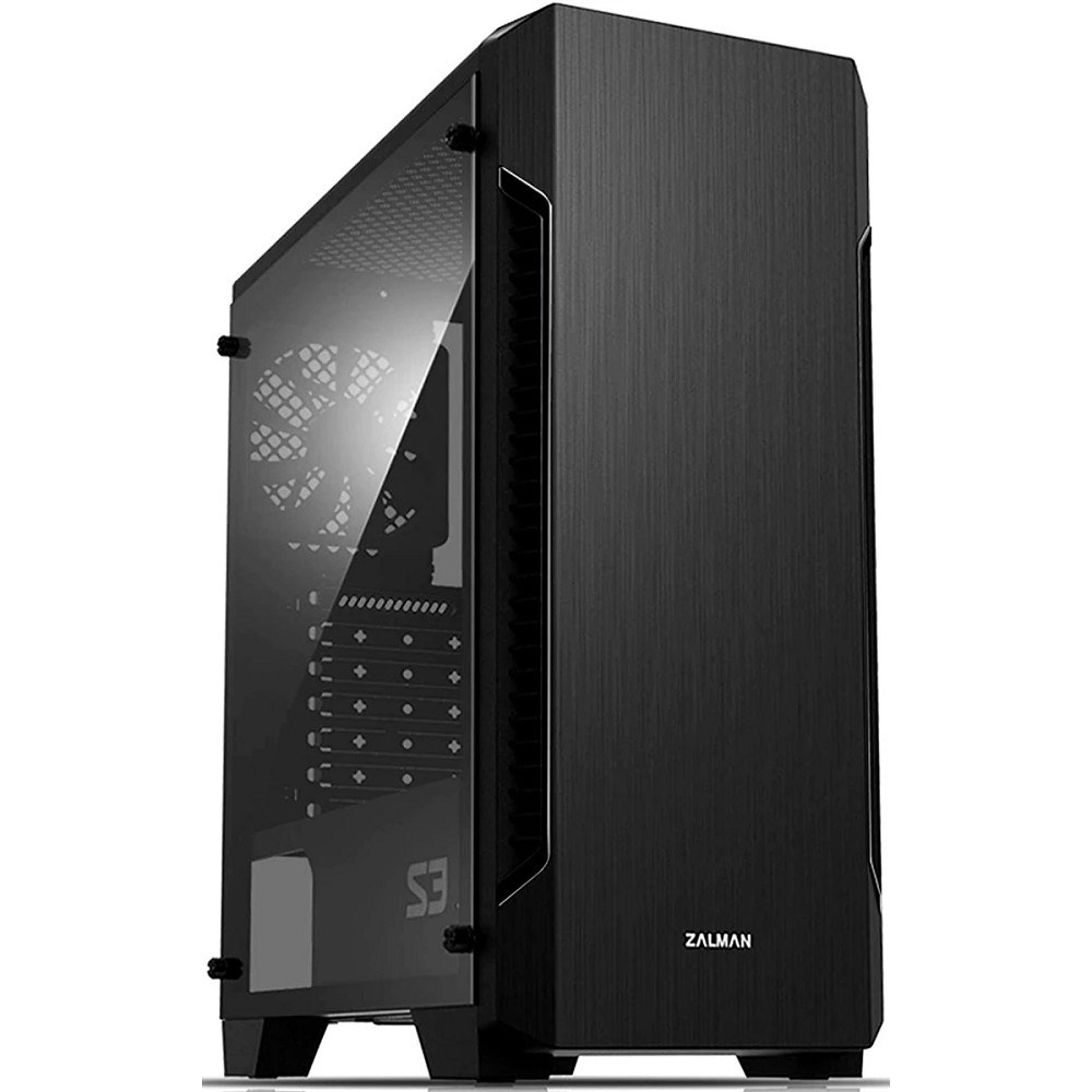 Фото Компьютерный корпус MidiTower Zalman S3 TEMPERED GLASS WINDOW black
