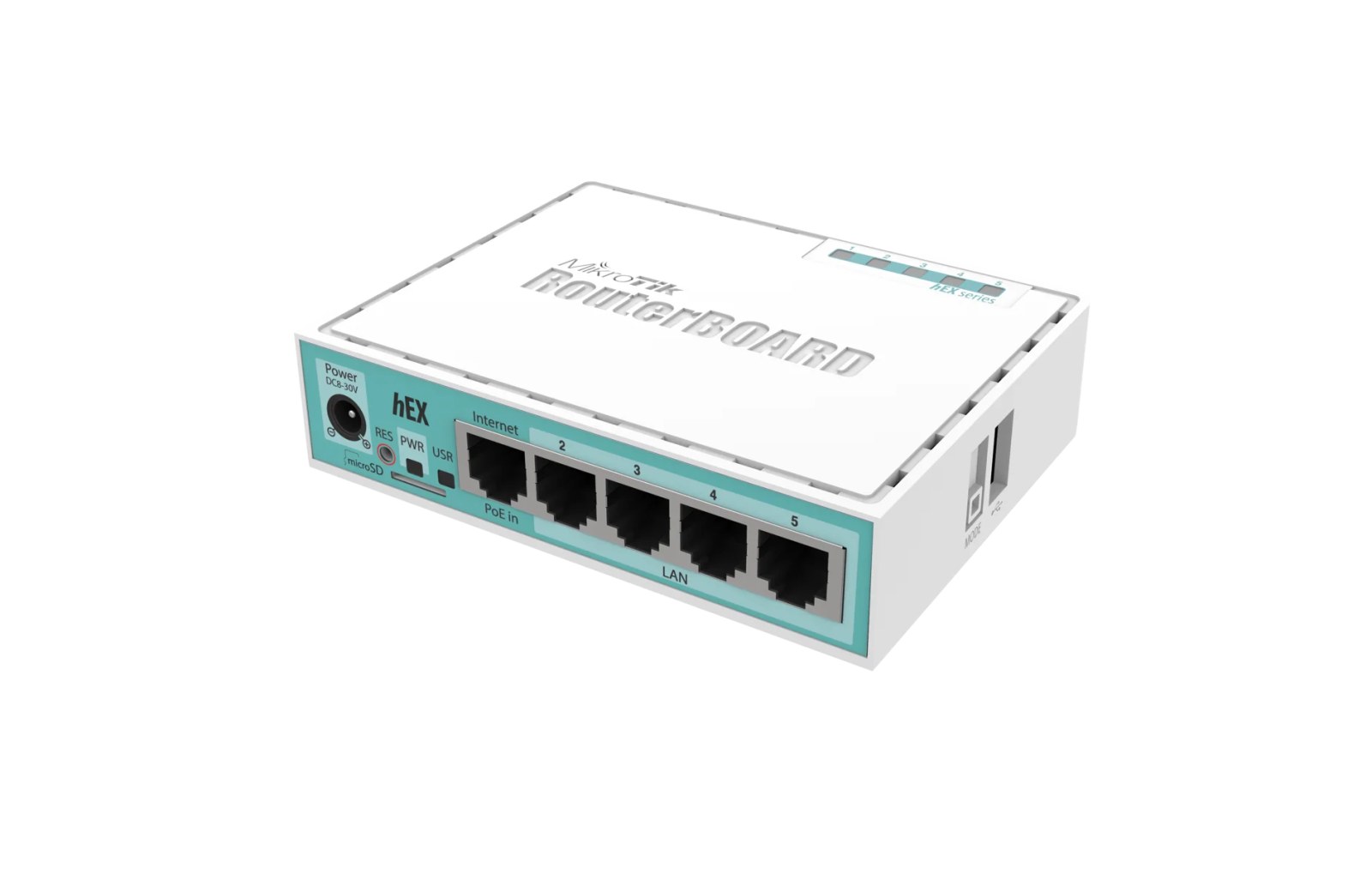 Фото Роутер MikroTik RB750Gr3 hEX (RouterOS L4) with power supply and case 5 port 10/100/1000 гигабитный высокопроизводительный Ethernet