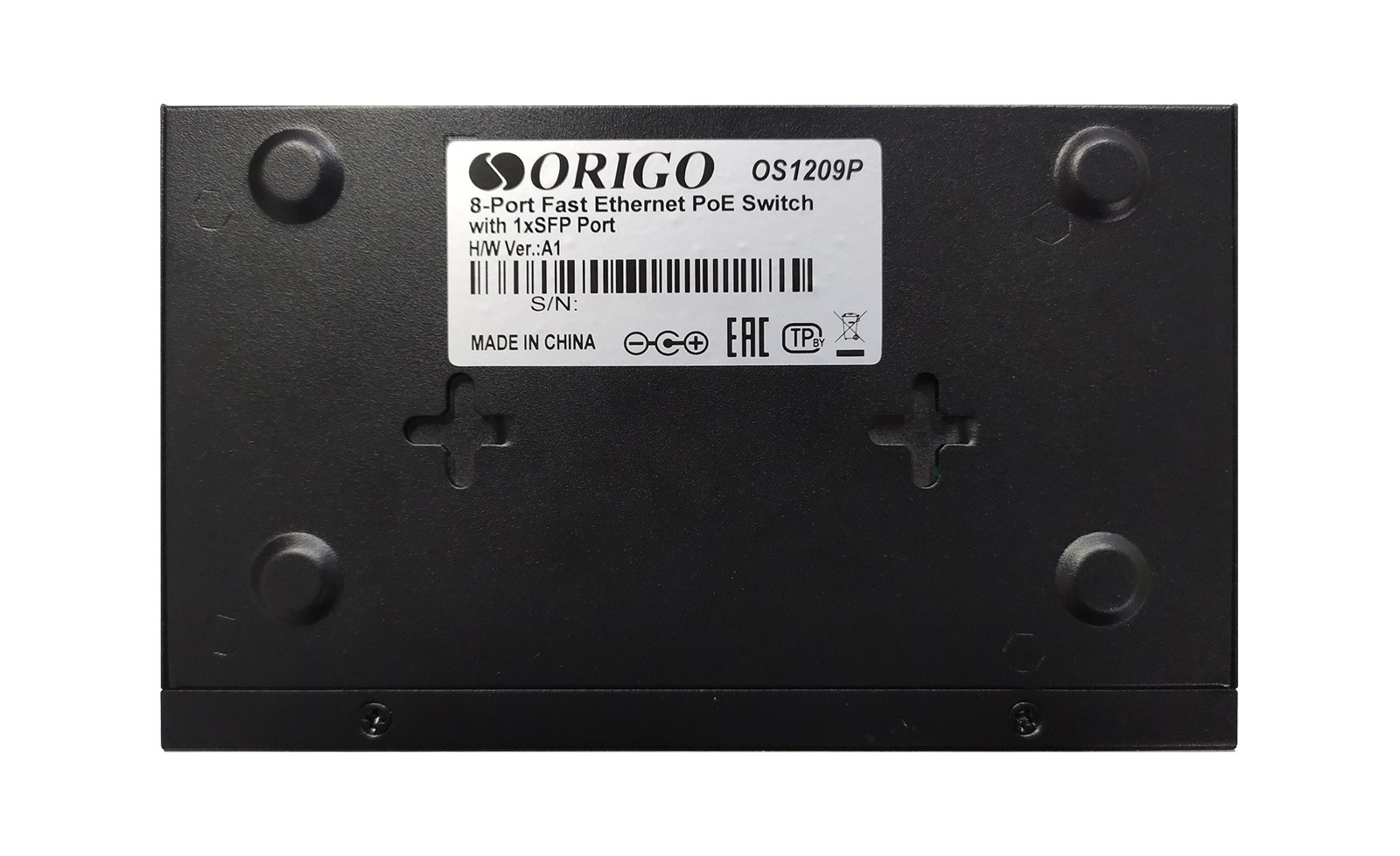 Фото Коммутатор неуправляемый 9-портовый PoE ORIGO OS1209P/A1A 10/100 Мбит/с