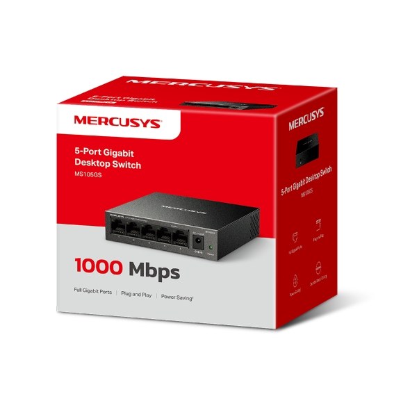 Фото Коммутатор настольный Mercusys MS105GS с 5 гигабитными портам