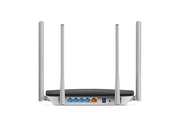 Фото Беспроводный маршрутизатор Mercusys AC12, Dual Band, (867Мбит/с на 5 ГГц + 300Мбит/с на 2,4 ГГц)4 порта 100 Мбит/с, 4 фиксированных антенны