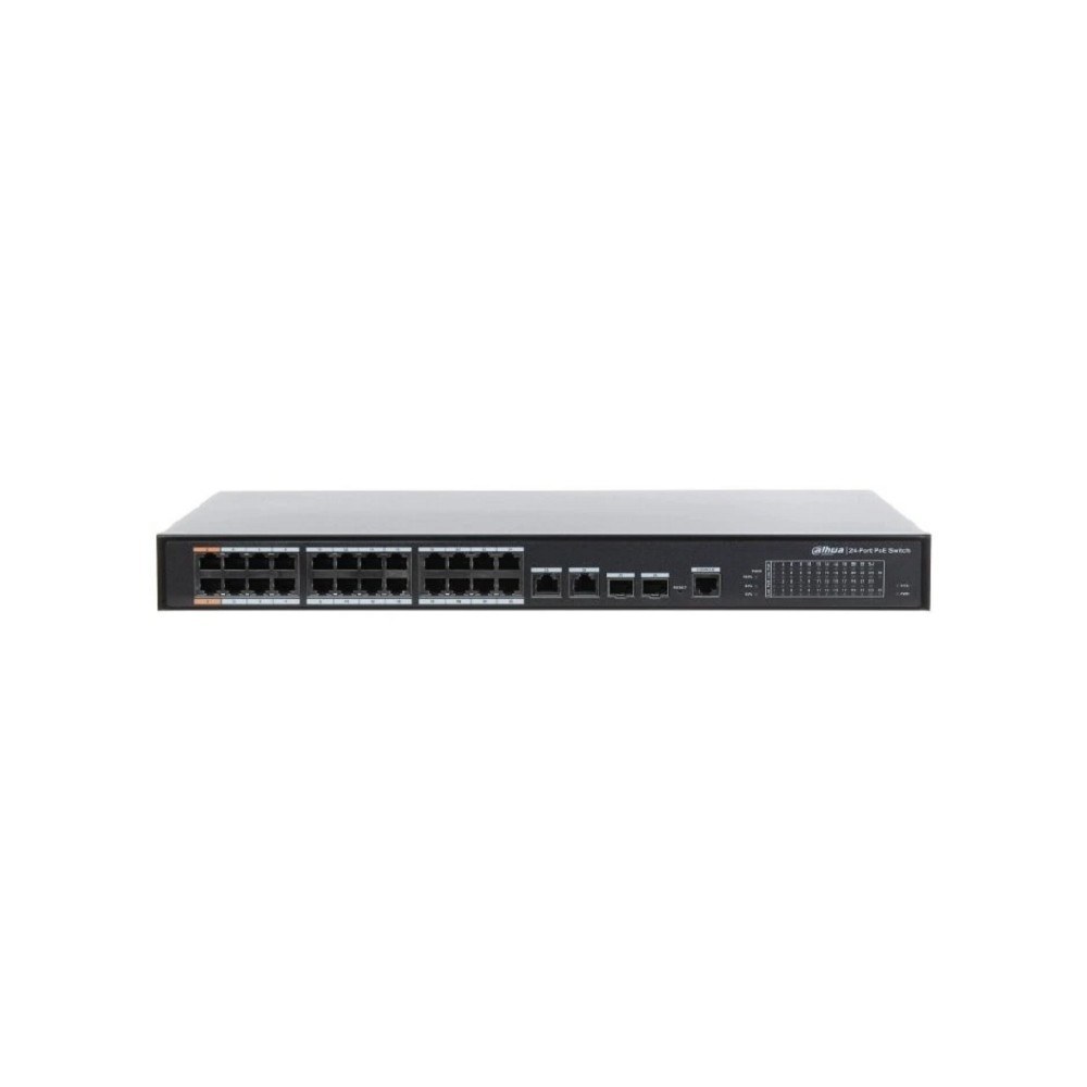 Фото Коммутатор Dahua DH-PFS4226-24ET-360, 24×1 Гбит/с + 2×1 Гбит/с Combo, управляемый