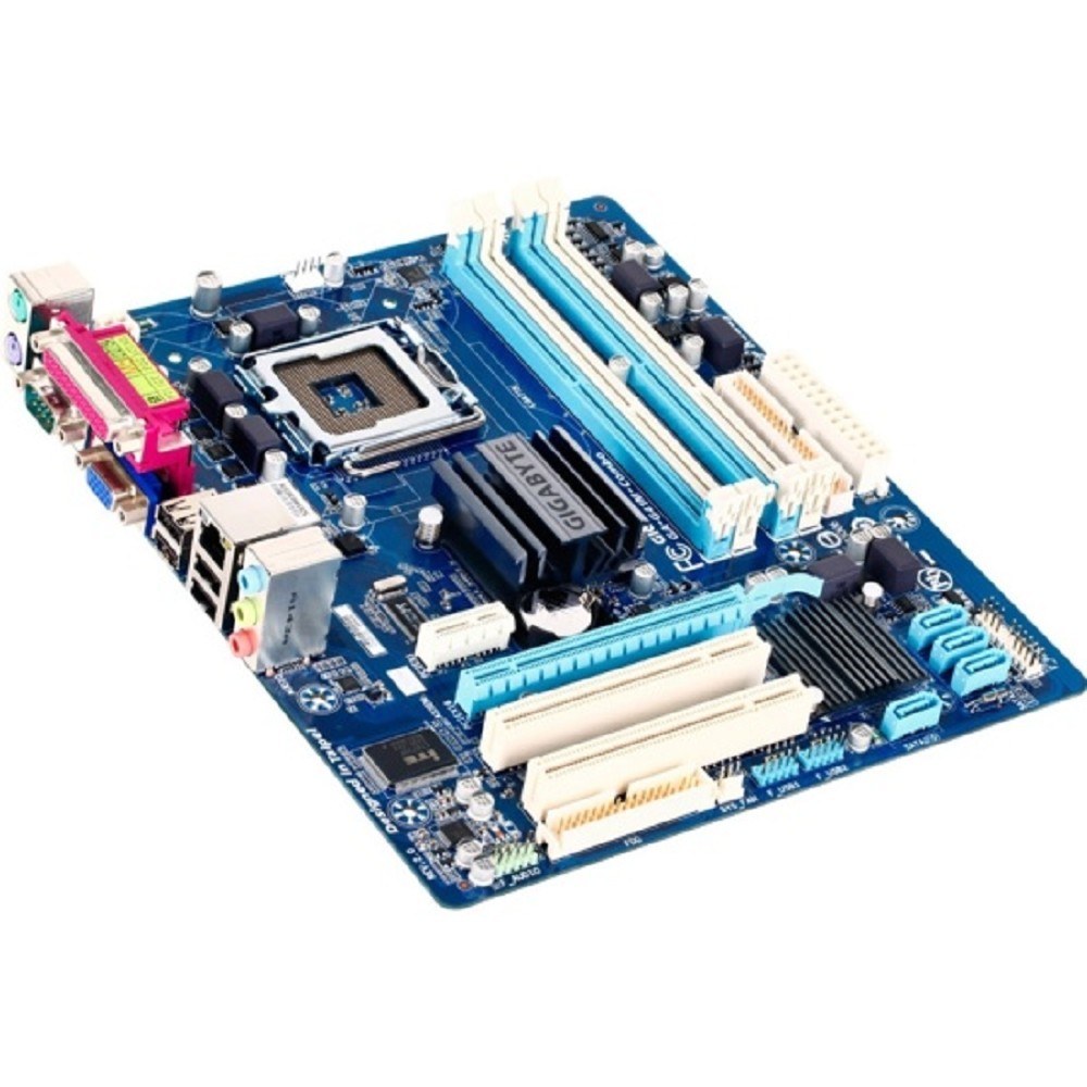 Фото Материнская плата Gigabyte GA-G41M-COMBO-GQ (rev.3), LGA 775, Intel G41, 4xDDR2/DDR3, 4xSATA, 1xPCIe 1.1 x16, 1xPCIe 1.1 x1, 1xVGA, 1x 1Gb LAN, 4xUSB 2.0, 3x3.5 мм, 5.1, Micro ATX