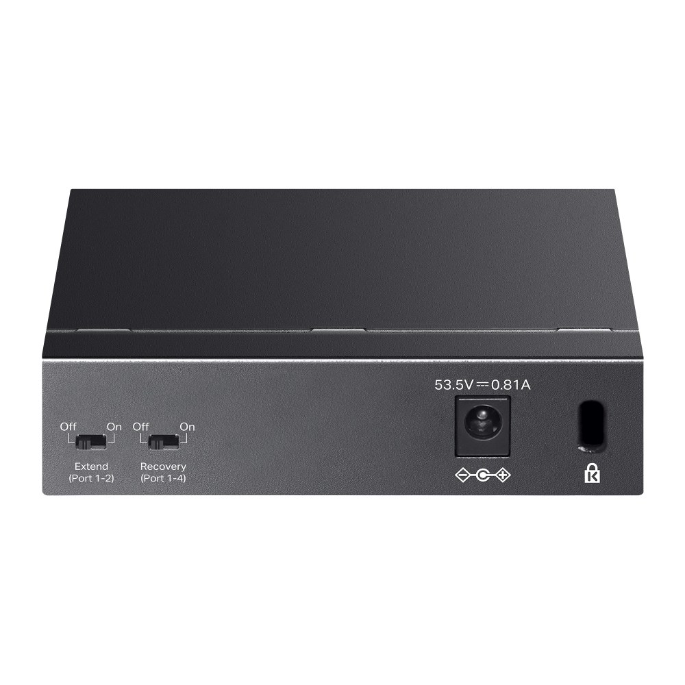 Фото Коммутатор TP-Link 5-Port Gigabit Unmanaged Switch with 4-Port PoE+, metal case, desktop mount, PoE budget 40W.