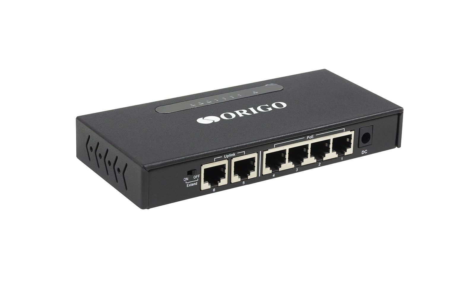 Фото Коммутатор ORIGO OS1206P/60W/A1A, 4×100 Мбит/с PoE+ + 2×100 Мбит/с, неуправляемый