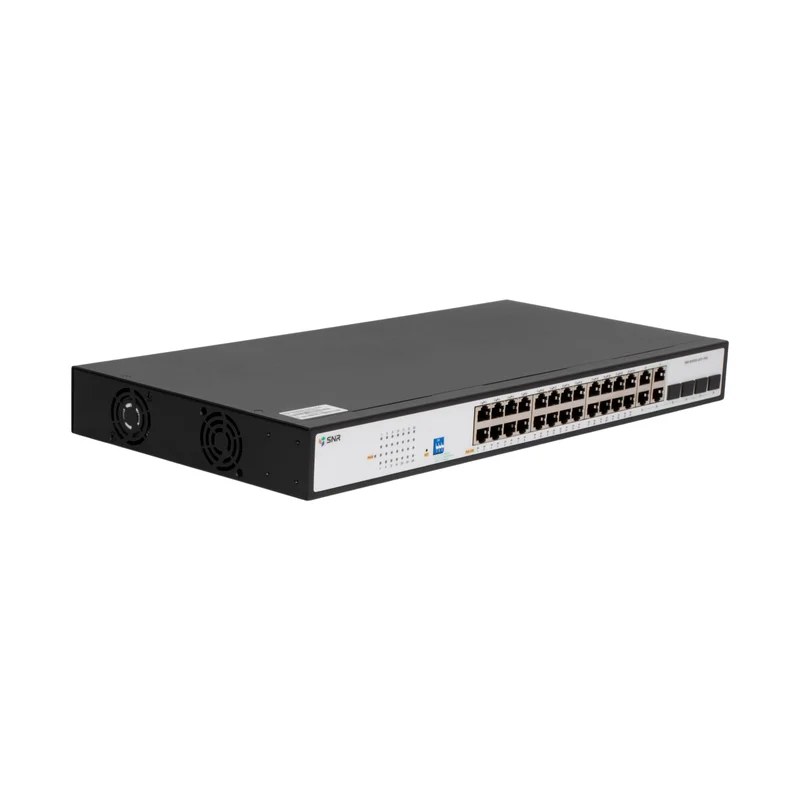 Фото Коммутатор SNR SNR-S2300G-24TC-POE, 24×1 Гбит/с PoE + 4×1 Гбит/с Combo, управляемый