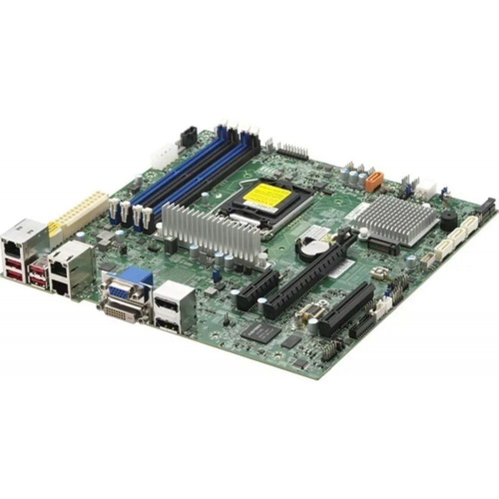 Фото Материнская плата Supermicro X12SCZ-F-B Socket LGA1200 Intel W480E 4DDR4 ECC/DDR4 MicroATX