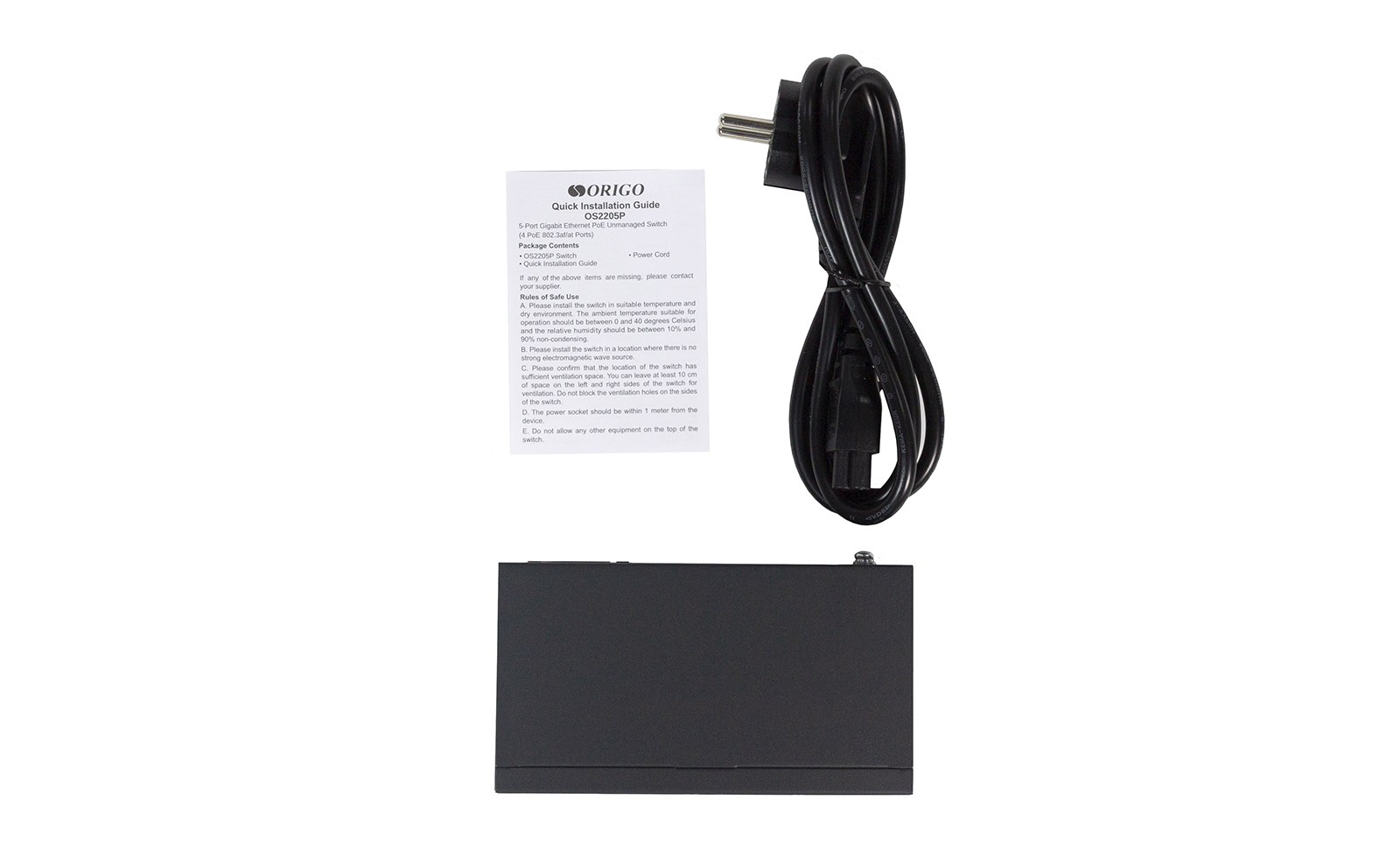 Фото Коммутатор Unmanaged Switch 4x1000Base-T PoE, 1x1000Base-T, PoE Budget 60W, Long-range PoE up to 250m, metal case