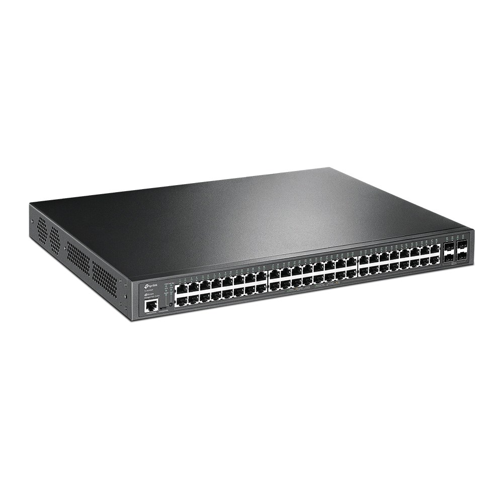 Фото Коммутатор 48-port Gigabit PoE+ L2+ switch, 48 802.3af/at PoE+ ports, 4 Gb SFP slots, 1 RJ-45 + 1Micro-USB console ports, 348W PoE budget