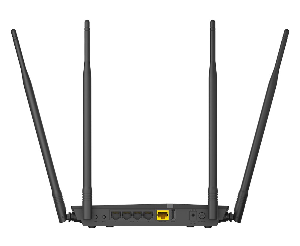 Фото Роутер беспроводной D-Link DIR-825/RU/R7 (DIR-825/RU/R7A) AC1200 10/100/1000BASE-T черный