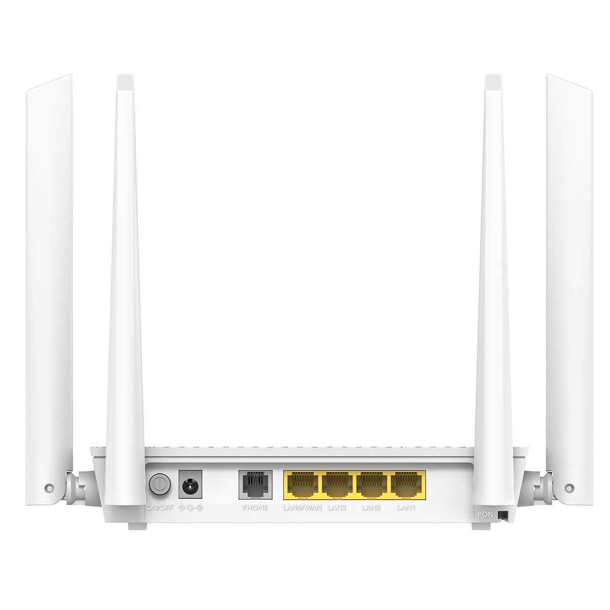 Фото Маршрутизатор Cudy AX3000 Wi-Fi 6 VoIP GPON Router Dual Band Gigabit xPON Router, Realtek chipset, GPON/EPON, 2402Mbps at 5GHz + 576Mbps at 2.4GHz, 802.11ax/ac/a/b/g/n, 1 PON Port, 4 Gigabit RJ45 port, 1 RJ11 Port, Power ON/OFF Button,WPS Button,WiFi Butt