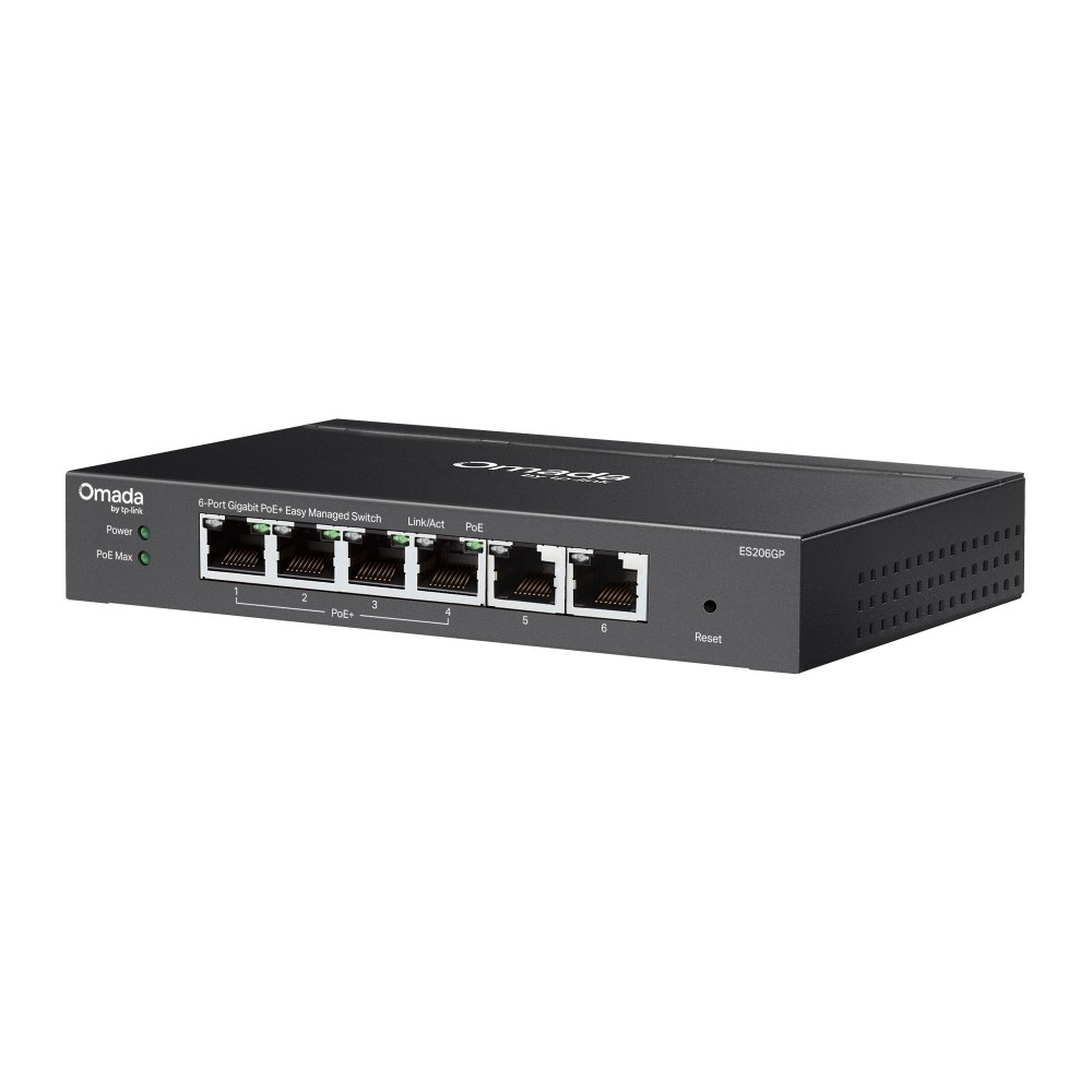 Фото Коммутатор TP-Link Omada 6-Port Gigabit Easy Managed Switch with 4-Port PoE+
