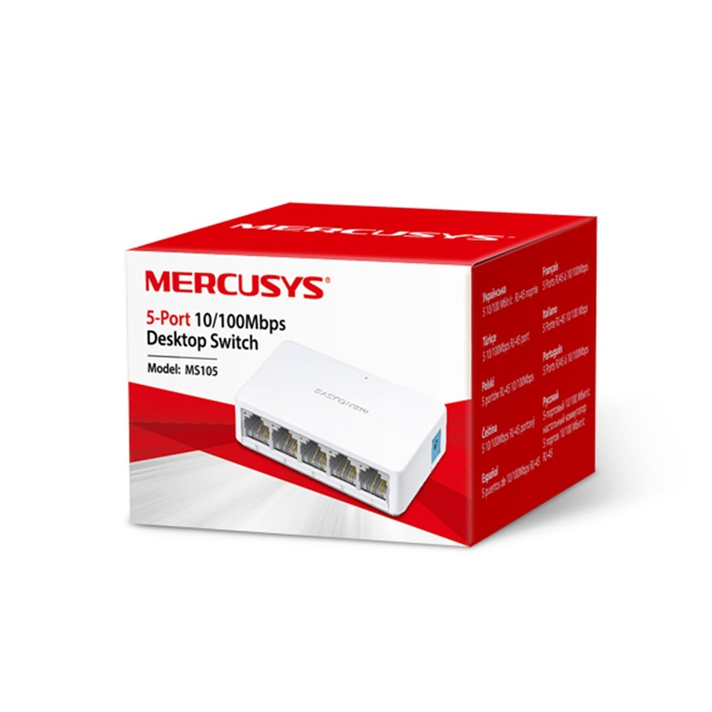 Фото Коммутатор Mercusys MS105, 5 портов Ethernet 100 Мбит/с