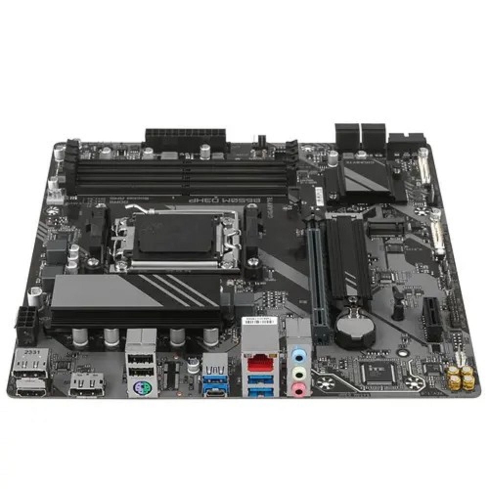 Фото Материнская плата Gigabyte B650M D3HP, AM5, AMD B650, 4xDDR5, 4xSATA, 2xM.2, 1xPCI-E 4.0 x16, 1xPCI-E x1, 1xHDMI, 2xDP, 1x 2.5Gb LAN, 3xUSB-A 3.2 Gen 1, 2xUSB-A 2.0, 1xUSB-C 3.2 Gen 1, 3x3.5 мм, 7.1, Micro-ATX