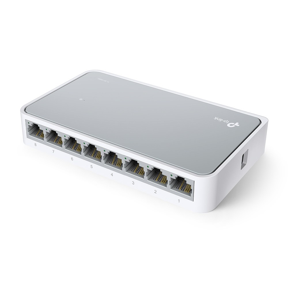 Фото Коммутатор TP-Link SOHO TL-SF1008D Коммутатор 8-port 10/100M mini Desktop Switch, 8 10/100M RJ45 ports, Plastic case