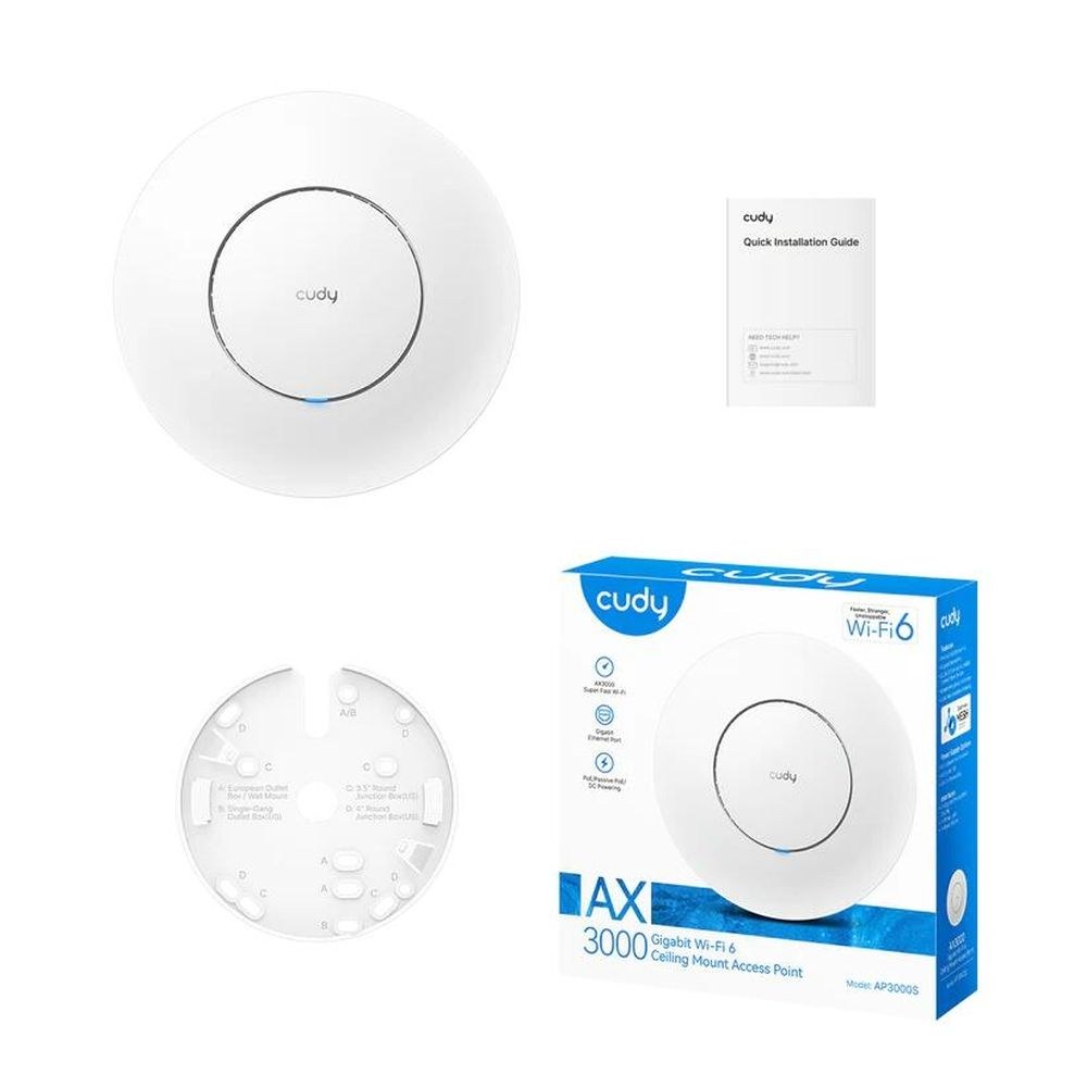Фото Точка доступа Wi-Fi CUDY AP3000S AX3000 Wi-Fi 6 Gigabit Access Point