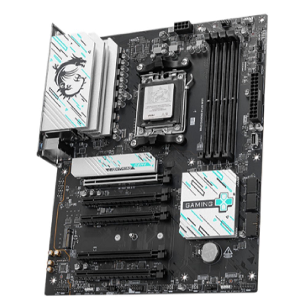 Фото Материнская плата MSI B840 GAMING PLUS, Socket AM5, AMD B840, 4xDDR5, 4xSATA, 2xM.2, 1xPCI-E 4.0 x16, 1xPCI-E 3.0 x4, 3xPCI-E 3.0 x1, 1xHDMI, 1x 2.5Gb LAN, 4xUSB-A 2.0, 2xUSB-A 5Gbps, 1xUSB-C 5Gbps, 1xUSB-A 10Gbps, 1xUSB-C 10Gbps, 3x3.5 мм, 7.1, ATX