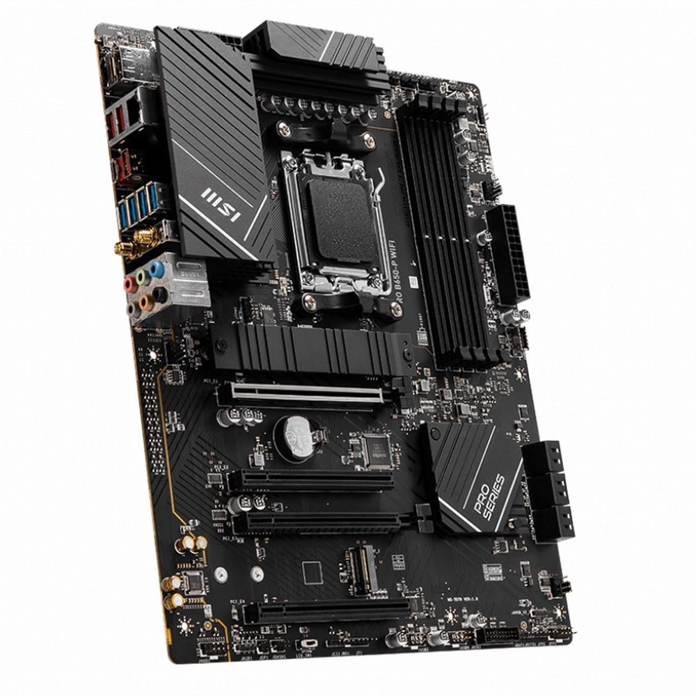 Фото Материнская плата MSI MSI PRO B650-P WIFI Socket AM5 AMD B650 4xDDR5 ATX AC`97 8ch(7.1) 2.5Gg RAID+HDMI+DP