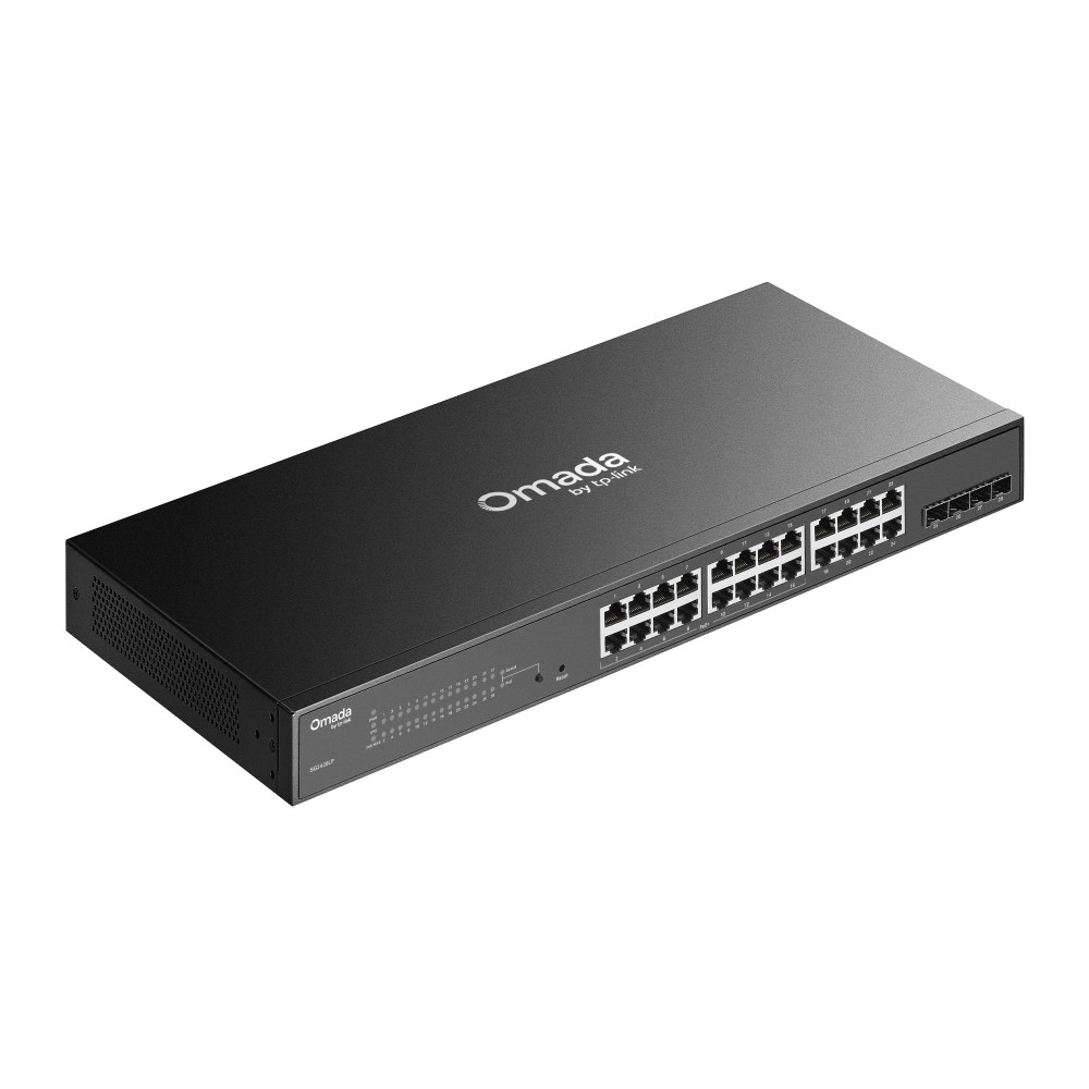 Фото Управляемый 28‑портовый гигабитный коммутатор L2 TP-Link SG2428LP с 24 портами, 16 портов PoE+, 4 гигабитных SFP-слота