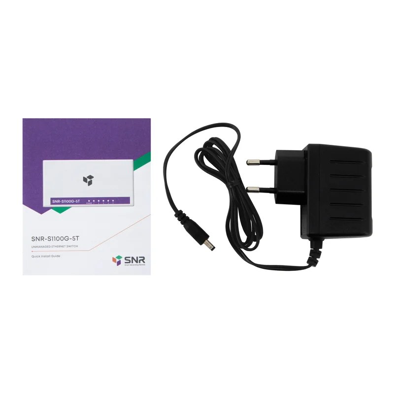Фото Коммутатор SNR SNR-S1100G-5T, 1Гбит/с, количество портов 5 шт, (L2)