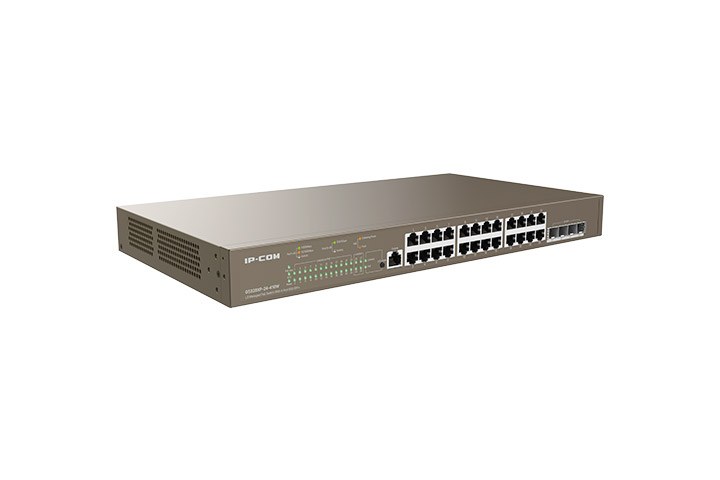 Фото Коммутатор управляемый PoE IP-COM G5328XP-24-410W L3, 26 портов, 24x1 Гбит/с, SFP+ 4x10 Гбит/с