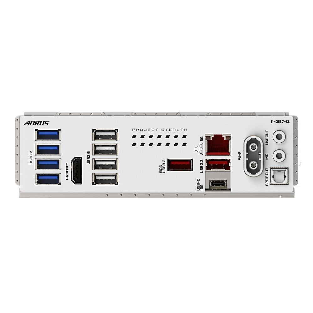 Фото Материнская плата Gigabyte B850 AORUS STEALTH ICE, AM5, AMD B850, 4xDDR5, 2xSATA, 4xM.2, 1xPCIe 5.0 x16, 1xPCIe 4.0 x4, 1xHDMI, 1x5Gb LAN, Wi-Fi 7, Bluetooth 5.4, 1xUSB-C 10Gbps, 2xUSB-A 10Gbps, 4xUSB-A 5Gbps, 4xUSB-A 2.0, 2x3.5 мм, 7.1, ATX