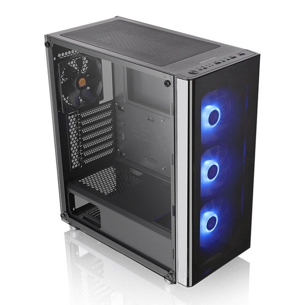 Фото Компьютерный корпус V200 TG RGb CA-1K8-00M1WN-01 Black/Win/SPCC/Tempered Glass*1/120мм RGb Fans*3 + 120мм Standard Fan*1/MB Sync