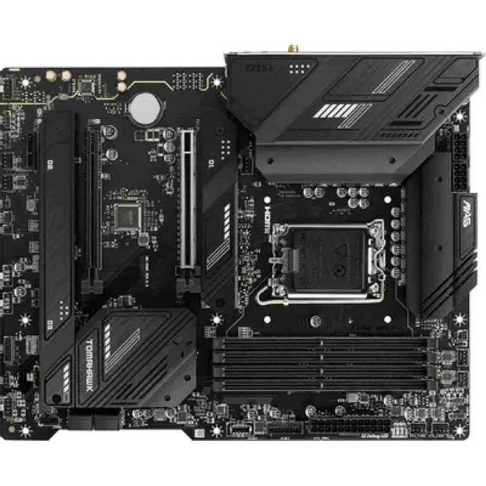 Фото Материнская плата MSI MAG B760 TOMAHAWK WIFI, LGA 1700, Intel B760, 4xDDR5, 4xSATA, 3xM.2, 1xPCI-E 3.0 x4, 1xPCI-E 5.0 x16, 1xHDMI, 1xDP, 1xUSB Type-C, 1x2.5Gb LAN, 4xUSB-A 2.0, 4xUSB-A 3.2 Gen 2, 5x3.5 мм, 7.1, Standard-ATX