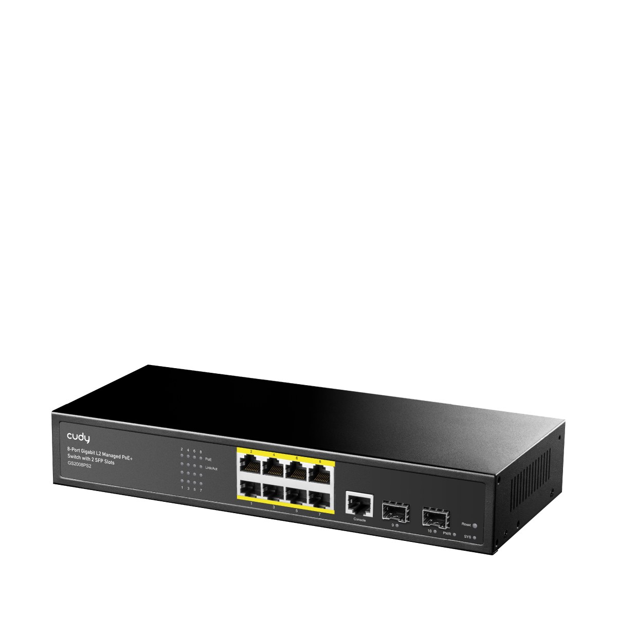 Фото Коммутатор Cudy GS2008PS2, 8×1 Гбит/с, 2×1 Гбит/с SFP