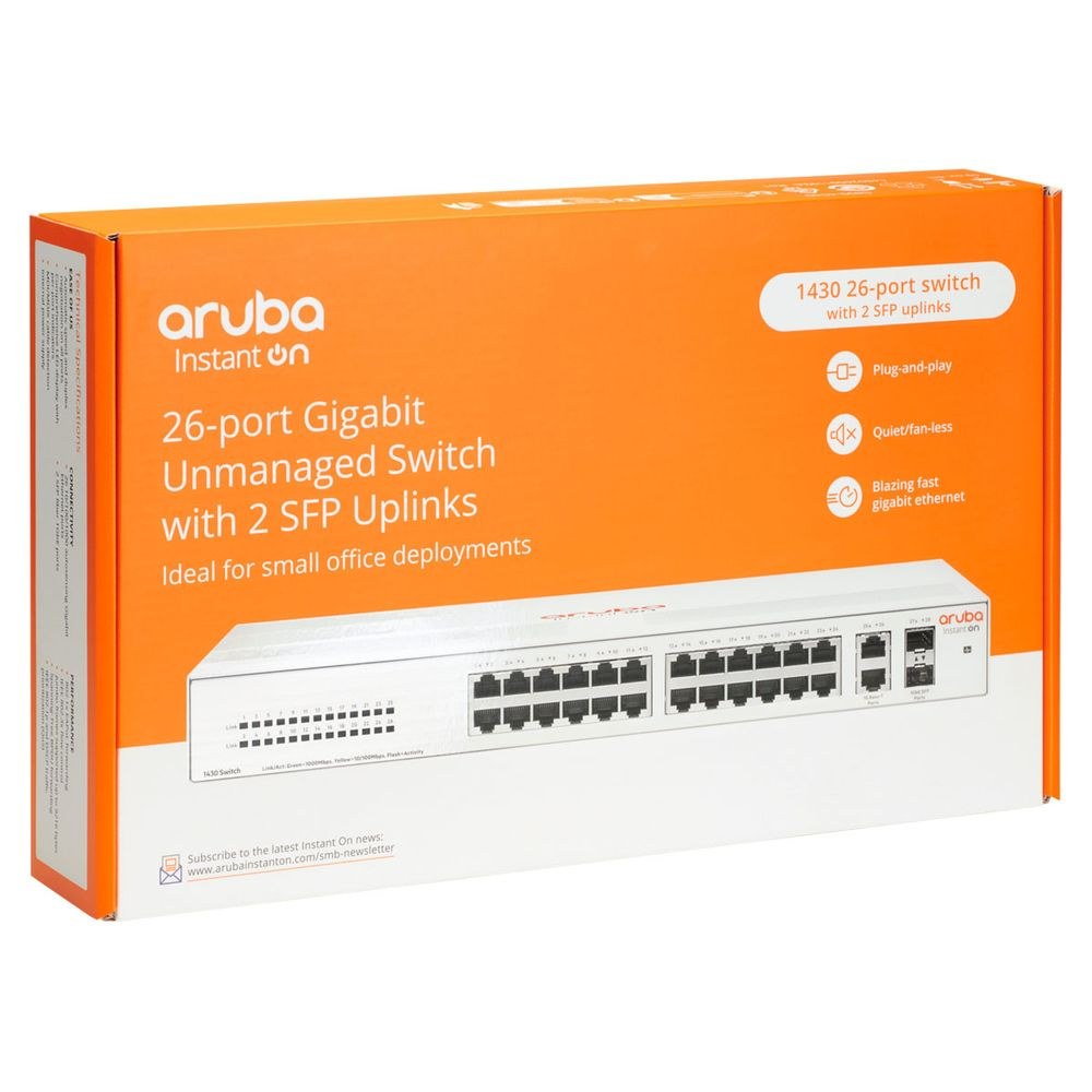 Фото Коммутатор HPE Instant on 1430 R8R50A#ABB 26G 2SFP неуправляемый