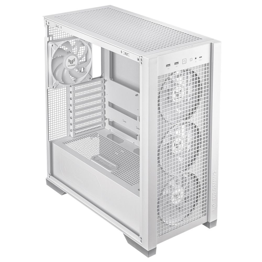 Фото Компьютерный корпус ASUS TUF GAMING GT302 TG ARGb белый/GT302/ARGb FANS/WHT (90DC00I3-B19000)
