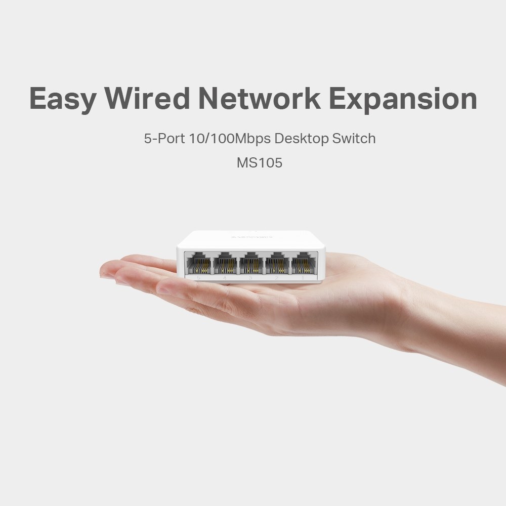 Фото Коммутатор Mercusys MS105, 5 портов Ethernet 100 Мбит/с