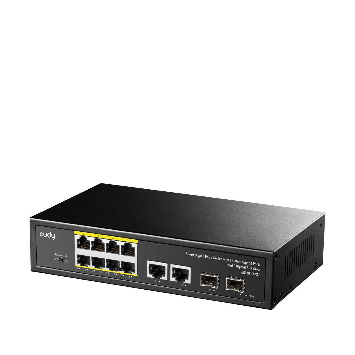 Фото Коммутатор Cudy GS1010PS2, 8×1 Гбит/с, 2×1 Гбит/с Combo (RJ-45/SFP), 2×1 Гбит/с SFP