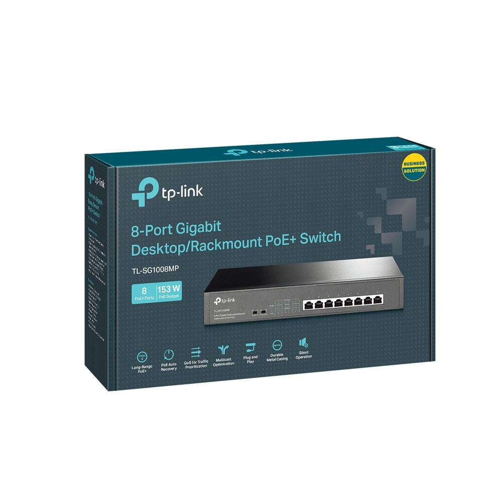 Фото Коммутатор TP-Link TL-SG1008MP 8-портовый настольный/монтируемый в стойку гигабитный коммутатор с 8 портами PoE+