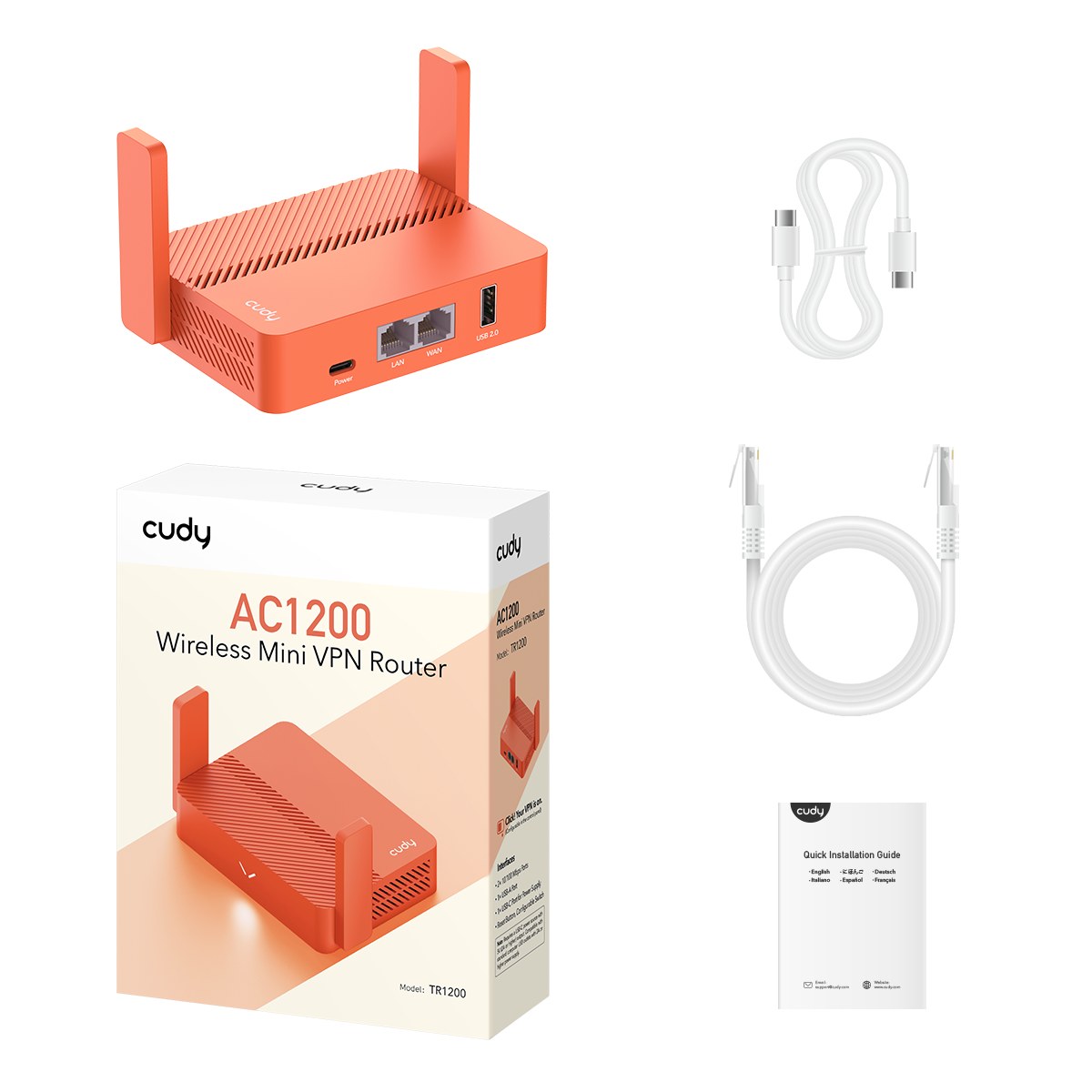 Фото Маршрутизатор Cudy AC1200 Wireless Mini VPN Router with USB