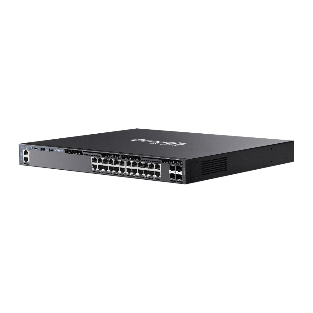Фото Коммутатор управляемый стекируемый 3 го уровня TP-Link SG6428X Omada с 24 гигабитными портами и 4 портами SFP+