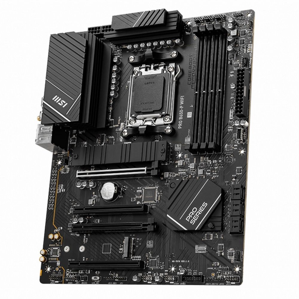 Фото Материнская плата MSI MSI PRO B650-P WIFI Socket AM5 AMD B650 4xDDR5 ATX AC`97 8ch(7.1) 2.5Gg RAID+HDMI+DP
