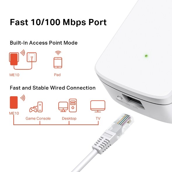 Фото Усилитель Wi-Fi сигнала Mercusys ME10 N300