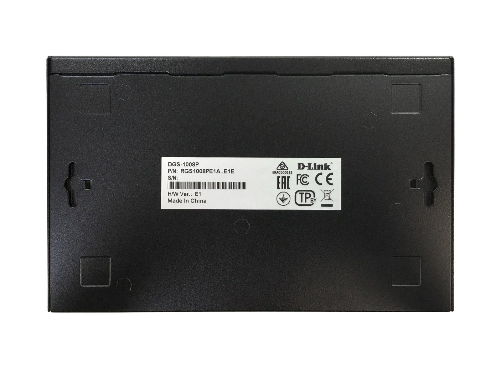 Фото Коммутатор неуправляемый D-Link DGS-1008P/F3A с 8 портами 10/100/1000Base-T (4 порта PoE 802.3af/at, PoE-бюджет 60 Вт)