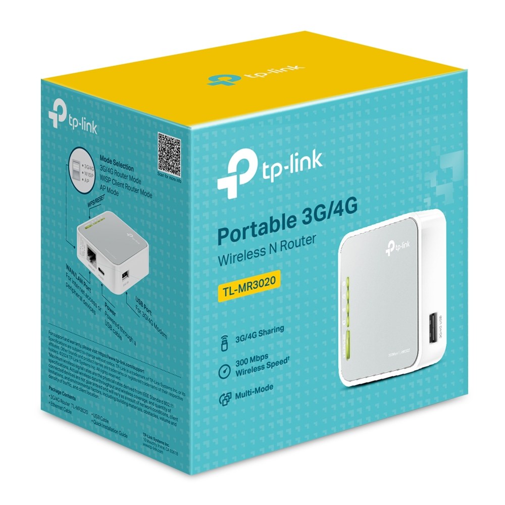 Фото Маршрутизатор беспроводной TP-Link SOHO TL-MR3020 10/100BASE-TX