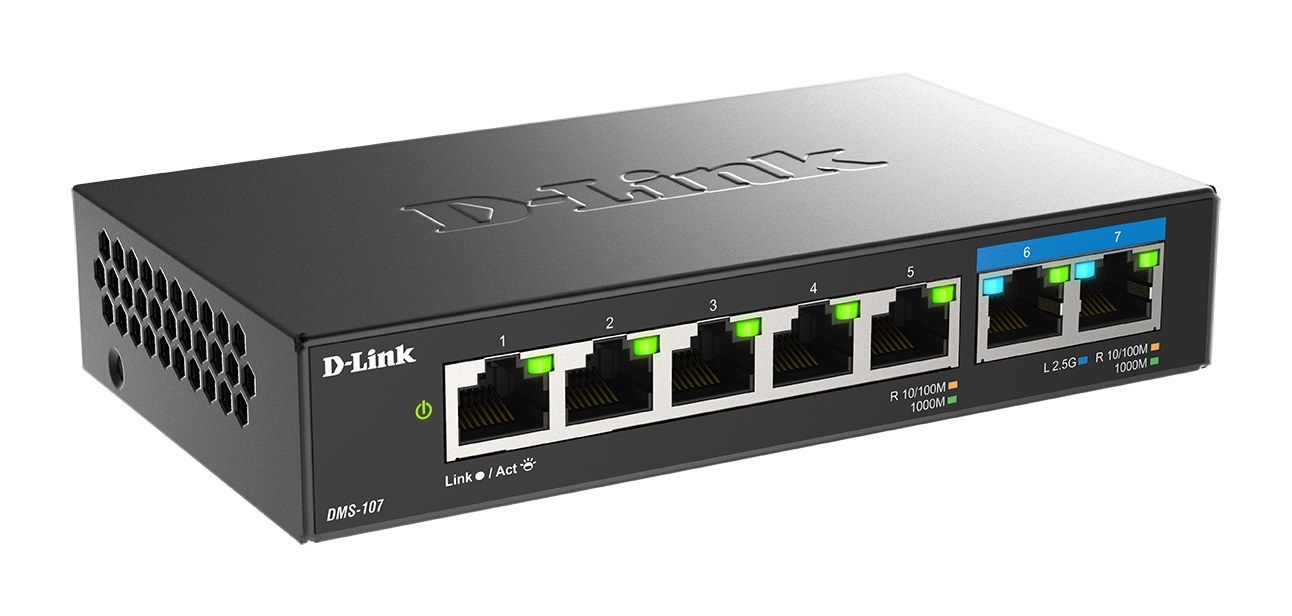 Фото Коммутатор/Коммутатор, 5x1000Base-T, 2x2.5Gbase-T, корпус металл