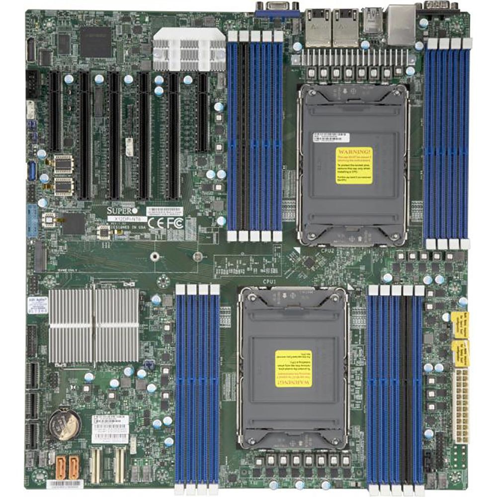Фото Материнская плата серверная Supermicro MBD-X12DAI-N6, 2xLGA 4189, Intel C621A, 16xDDR4, 8xSATA, 6xPCIe 4.0 x16, 1xPCIe 4.0 x8, 2xM.2, 2x1Gb LAN, 6xUSB 3.2 Gen 1, 2xUSB 3.2 Gen 2, 1xVGA, 1xCOM, 1xTPM, E-ATX