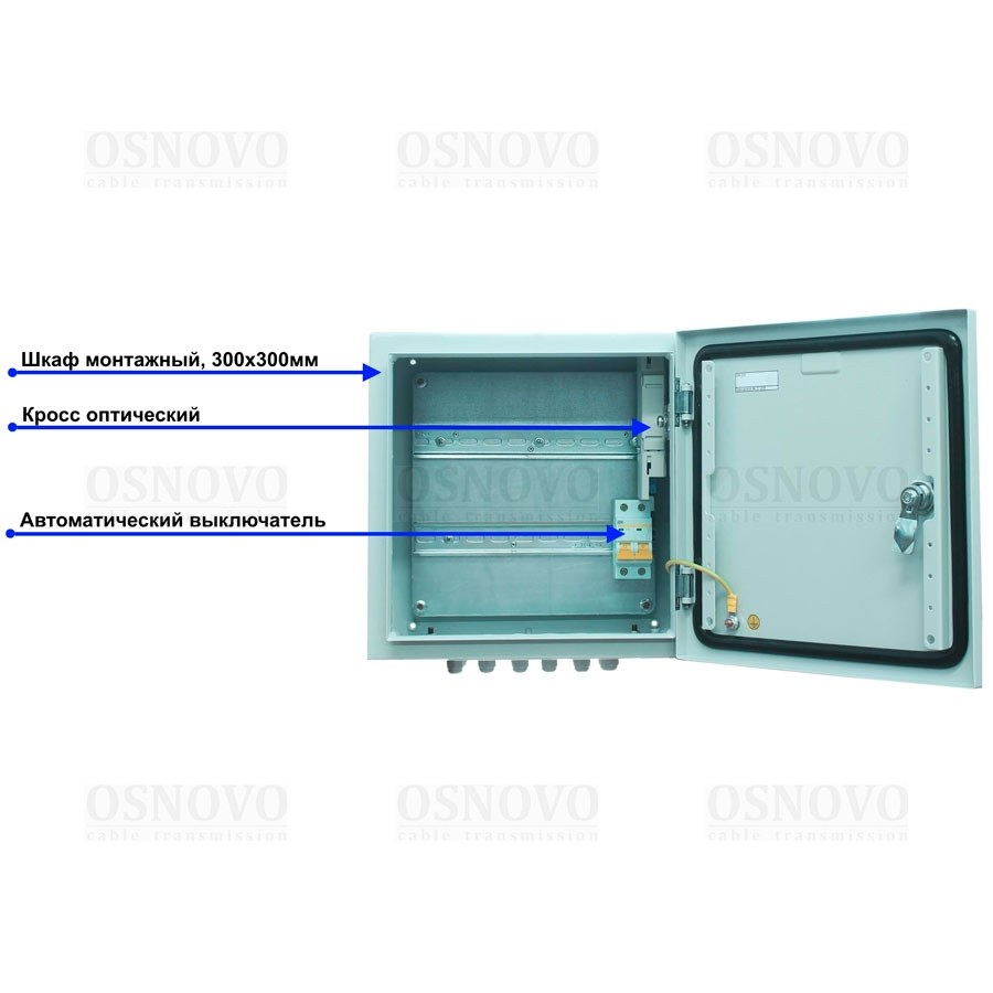 Фото Коммутатор уличный РоЕ на базе уличной станции Osnovo OS-331, 6 *10/100Base-T с PoE (до 30W), 2 *10/100Base-T с PoE (до 60W), 1 *10/100/1000Base-T, 2 порта SFP 1000Base-X, суммарно PoE до 240W, IP66