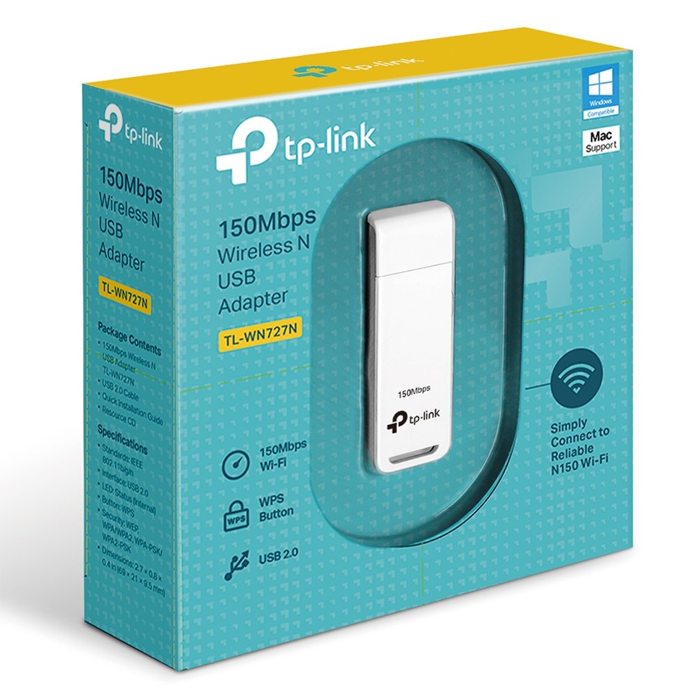 Фото Сетевой адаптер TP-Link SOHO TL-WN727N 150M Wireless Lite-N USB Adapter,Ralink chipset,1T1R,2.4Gh