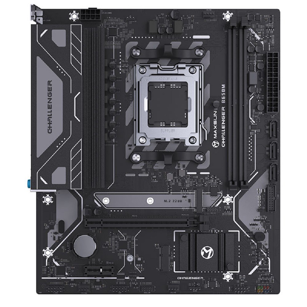 Фото Материнская плата Maxsun MS-Challenger B650M V2, AM5, AMD B650, 2xDDR5, 3xSATA, 1xM.2, 1xPCIe 4.0 x16, 1xPCIe 3.0 x1, 1xDP, 1xHDMI, 1xRJ45, 4xUSB-A 5Gbps, 2xUSB-A 2.0, 3x3.5 мм, 5.1, mATX