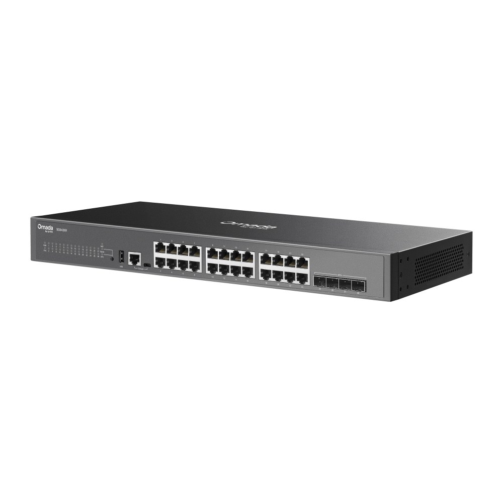 Фото Коммутатор TP-Link Omada SG5428X, 24×1 Гбит/с + 4×10 Гбит/с SFP+, управляемый