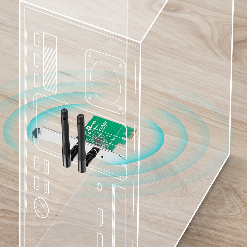 Фото Сетевой адаптер TP-Link SOHO TL-WN881ND Адаптер 300Mbps Wireless N PCI
