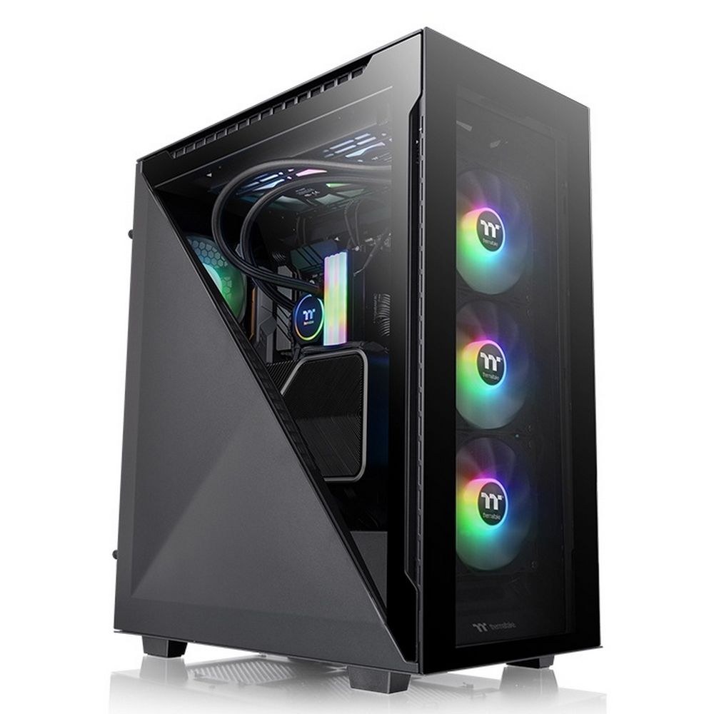 Фото Компьютерный корпус Thermaltake Divider 500 TG ARGb CA-1T4-00M1WN-01 Black/Win/SPCC/Tempered Glass*4/120мм ARGb Fan*3/120мм Standard Fan*1 (527880)