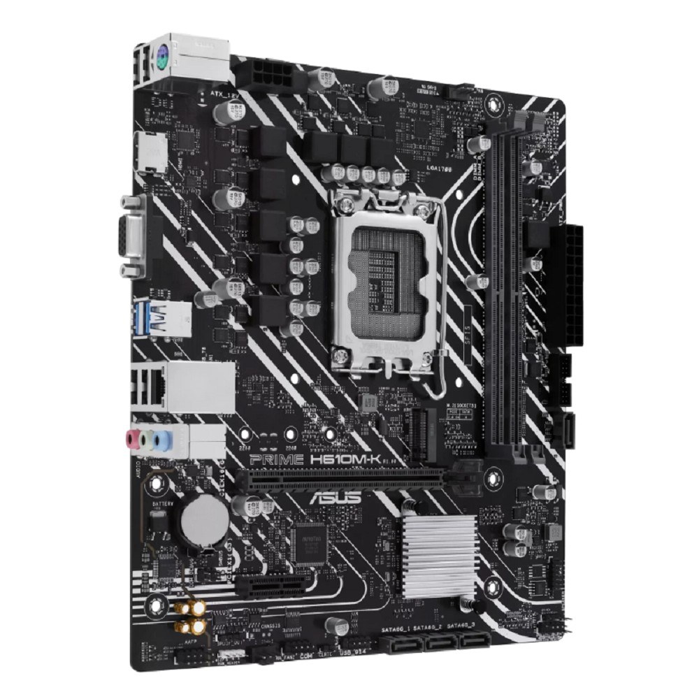 Фото Материнская плата Gigabyte H610M K V2, LGA1700, Intel H610, 2xDDR5, 2xSATA, 1xM.2, 1xPCIe 4.0 x16, 1xPCIe 3.0 x1, 1xDP, 1xHDMI, 1x1Gb LAN, 2xUSB-A 5Gbps, 4xUSB-A 2.0, 3x3.5 мм, 7.1, mATX