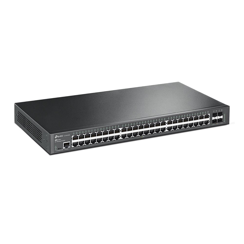 Фото Коммутатор 48-портовый гигабитный управляемый уровня 2+ TP-Link TL-SG3452X JetStream с четырьмя слотами SFP+ 10 Гбит/с
